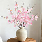 INXUGAO 12 PCS Faux Cherry Blossom Branches Décor 22.83 Inch Fake Artificial Cherry Flowers for Home Indoor Decoration Vase Arrangement Table Living Room Bedroom Spring Decor