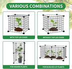 DYAUS 2 Packs Plant Protectors from Animals, Metal Plant Protector, 12" x 12" Plant Cage Outdoor, 10Pcs Metal Mesh Chicken Wire Cloche, Sturdy Plant Covers from Animals, Garden Cloches for Plants