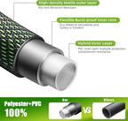 Garden Hose 25FT, Heavy Duty Water Hose with Aluminum Fittings, Puncture Proof All-weather, Ultra-Lightweight and Flexible, Watering and Cleaning for Outdoor, Lawn