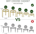 CADANI 5-Pack Metal Plant Stands for Outdoor Indoor, Anti-Rust Iron Flower Pot Stand, Heavy Duty Plant Pot Shelf for Multiple Plant, Decoration Racks for Home, Patio & Garden