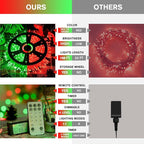 JMEXSUSS 168ft 600 LED Red to Green Halloween Lights Outdoor, Red Green Color Changing Christmas Lights, Christmas Twinkle String Lights Plug in for Tree Porch Yard Halloween Decorations