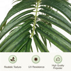 Artificial Palm Tree 7ft Tall Fake Palm Tree Indoor Decor with 18 Leaves and Real Bark Design Faux Tropical Areca Palm Silk Floor Plant in Pot for Home Office Living Room Bedroom Decor 1pcs