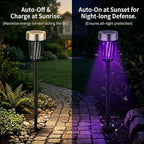 2026 Mosquito Repellent Outdoor Patio Solar Bug Zapper Outdoor Mosquito Zapper for Moths,Gnats,Flies,Small Flying Insect,Electric Fly Zapper for Backyard,Garden,Gnat Killer for Flower Beds,Walkway4PCS