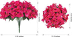 Fake Bougainvillea Artificial Flowers for Outdoors Spring Decor, 4 Bundles Outdoor Bougainvillea Silk Flowers for Outside Faux Plants UV Resistant Realistic for Planter Patio Porch Garden, Hotpink