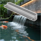 Waterfall Spillway for Indoor/Outdoor Decorative,Waterfall Spillway Kit with Pipe Connector Ideal for Pond & Fountain Installat Water Feature Accessory for Outdoor Garden Landscaping