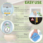 4-in-1 Soil Moisture Meter, Moisture Meter for Plants, Soil Ph Meter, Tester for Moist, Light, Nutrients, pH, Great for Garden, Lawn, Farm, Indoor & Outdoor Use，No Battery Required, Blue