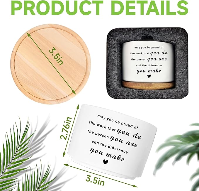 Coworker Gifts, May You Be Proud of The Work You Do, Succulent Plant Pot, Flower Cactus Planter, Employee Appreciation Farewell Gift for Coworker Colleague Work Bestie (Plants Not Included)