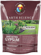 Earth Science Fast Acting Gypsum Granules—5 lb— Soil Conditioner Adds Calcium, Repairs Salt Damage & Root Growth with Nutri-Bond Runoff Reduction Technology