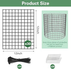 10 Pack Plant Protectors from Animals, 12×14in Wire Plant Protector Covers, Metal Garden Cloche with Ground Stakes and Zip Ties for Deer and Rabbit Protection in Outdoor Gardens