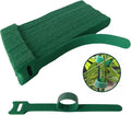 Green, Reusable, 100PCS, 6 - Inch Adjustable Anti - Slip Nylon Plant Ties & Straps Featuring Hook and Loop Fasteners - Optimal for Climbing Plants Support and Christmas Garland Ties