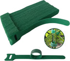 Green, Reusable, 100PCS, 6 - Inch Adjustable Anti - Slip Nylon Plant Ties & Straps Featuring Hook and Loop Fasteners - Optimal for Climbing Plants Support and Christmas Garland Ties