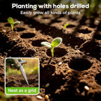 Stainless Steel Plant Hole Digger, Handheld Garden Dibber, Seed Planter Tool for Sowing, Fertilizing, Transplanting, Bulb,Vegetable Seed Planting, Pointed Garden Loosening Tool (2, L)