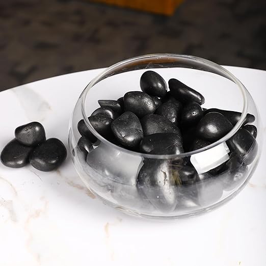 3/4-1 5/8Inch Black River Pebbles for Vases Pebbles for Indoor Plants Gravel Rocks for Crafts River Rocks 11LB Pebbles Decorative Stones for Plants Outdoor