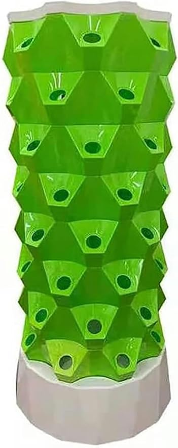 FLTRGO Hydroponics Tower, Garden Tower Aeroponics Growing Kit Aquaponics Grow System for Herbs, Fruits and Vegetables with Hydrating Pump, Timer, Adapter, Seeding Bed Net Pots