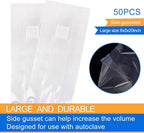 50Pcs Mushroom Growing Bag 6 Mil Thick Mushroom Spawn Bags Autoclavable Bags 8"x5"x20" Mushroom Grow Kit 0.2 Micron Filter Mycobag Grow Kit Tear Resistant Strong