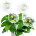 Pynqdfu 4 Pcs Large Plant Watering Globes,Self Watering Planter Insert Plant Accessories,Rainbow Gradient Glass Watering Devices for Vacation,Travel,Indoor,Outdoor,Home,Garden,10.6" L×3.15" D