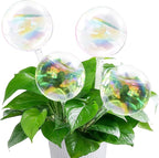 Pynqdfu 4 Pcs Large Plant Watering Globes,Self Watering Planter Insert Plant Accessories,Rainbow Gradient Glass Watering Devices for Vacation,Travel,Indoor,Outdoor,Home,Garden,10.6" L×3.15" D
