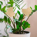 Rainteam Plant Animal Decor Brass Plant Charms for Live Plants Cute Animal Plant Hanger Ornaments for Pots Garden Plant Decorations Plant Accessories Gift for Plant Lovers(2 Butterfly)