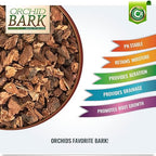 Organic Orchid Potting Bark - Made in USA Premium Garden Soil Amendment for Root Development of Phalaenopsis, Cattleyas, Indoor/Outdoor Plants & Reptile Terrarium Bedding! Chunky Fir Bark. OMRI Listed