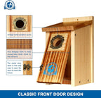 SISTERBIRD Preminum Bluebird Houses for Outside, Wooden Bluebird House, Birdhouses for Outdoors Courtyard, Festival Bird Nesting, Assembly Bird Box, Bluebird House (Assembly Completed)