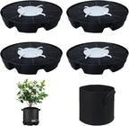 4Pcs Self Watering Pot Base with 1 Plant Grow Bag, Self Watering Pots for Indoor Plants, Plant Saucers, Auto Watering for Plants Indoor - Auto-Irrigation System for 5 Gallon Fabric Pots