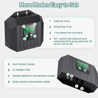 Biling 3W Solar Drip Irrigation System, Digital Programmable Smart Watering Kit with 2200mAh Battery for 15 Potted Plants Indoor/Outdoor Use