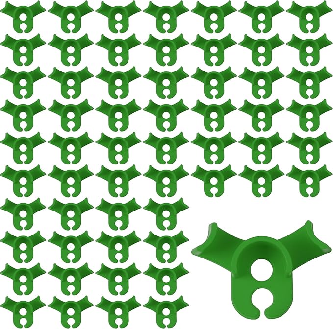 50 Pcs Plant Training Clips, Plant Clips for Climbing Plants Plants Stem Trainer Adjustable Clip for Gardening Low Stress Branch Trainer Clip Bud Bender for Flowers Vegetables(Green)