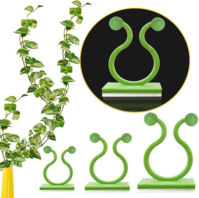 Plant Clips-Plant Climbing Wall Fixture Clips 110PCS, Invisible Clips For Climbing Plants，Self-Adhesive plant wall clips For Plant Support, Sticky Plant Fixture Clips Plant Holder For Pothos