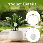Trellis for Potted Plants Indoor, Metal Arch Small Plant Trellis, Garden Trellises with Crystal Sun Catcher for Climbing Vine Ivy Flower Pot Decor