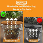 Coco Coir Mulch for Landscaping, 24 Inch Coconut Liners for Planters, 3 Pcs Coconut Fiber Tree Ring, Plant Covers from Animals,Dirt and Tree Protectors