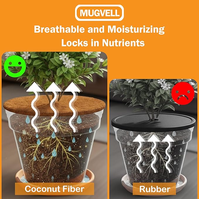 Coco Coir Mulch for Landscaping, 16 Inch Coconut Liners for Planters, 3 Pcs Coconut Fiber Tree Ring, Plant Covers from Animals,Dirt and Tree Protectors
