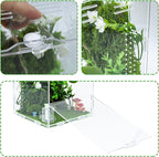Jumping Spider Enclosure Accessories, DIY Habitat Decoration Set with Feeding Dish and Hideout, Spider Enclosure, Habitat Accessories for Jumping Spider, Tarantula, Insect