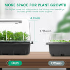 Seed Starter Tray with Grow Light, 96-Cell Seed Starter Kit, Seedling Starter Trays with Humidity Domes, Automatic Timer, Adjustable Light Indoor Gardening Plant Germination Trays