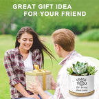 Thank You Gifts for Women, Succulent Planter, Flower Cactus Plant Pot, Employee Appreciation Gifts for Coworkers Nurse Friends Women, Thank You for Being Awesome (No Plants)