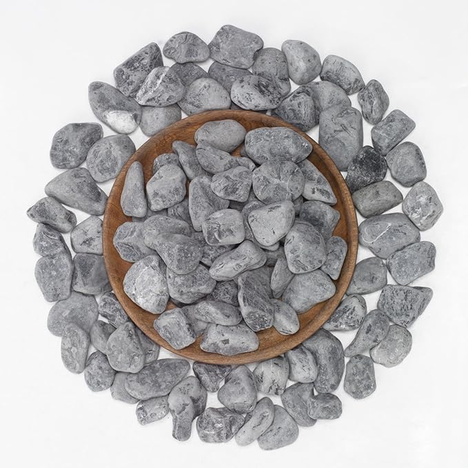 LOIOOJ Black Natural River Rocks, 1-1.7 Inch Decorative Stones for Plants, Garden, and Landscaping – 10LB, Ideal for Walkways, Vases, Crafting, Home Decor, and Outdoor Landscaping