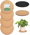 vensovo Cork Plant Coasters & Saucers 6 Inch– Absorbent Round Mats for Indoor Flower Pots, Planters, Houseplants, Surface Protector for Table & Floor, 6 Pack