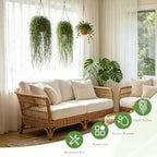 dallisten 4 Pcs Fake Hanging Plants, 36" Artificial Hanging Grass Plants Greenery Vines UV Resistant Faux Trailing Plants for Indoor Outdoor Wall Shelf Porch Boho Home Patio Decor(Green)