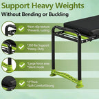 Garden Kneeler and Seat, Heavy Duty Garden Stool with 11" Wide Detachable Kneeling Pad, Foldable Garden Bench Chair with 2 Gardening Tool Pouches, Gardening Gifts for Women, Seniors