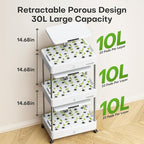 Ahopegarden Indoor Garden Hydroponics Growing System Kit: 66 Pods Plant Herb Garden Germination Kit with LED Grow Light, 30L Large Capacity Kitchen Hydroponics Planter Grower for Vegetable Fruit