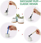 G GOOD GAIN Garden Succulent Kit with Organizer Bag, 15Pieces Succulent Tools, Indoor Mini Hand Gardening Tools Set with Carrier for Bonsai Planter Miniature Fairy Planting Care(Rose)
