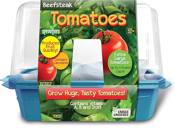 Unique Gardener Tomato Plant Garden Kit, Complete Seed Starter Set to Grow Live Plants, Indoor and Outdoor Gardening Seeds for Planting Vegetables, Just Add Water
