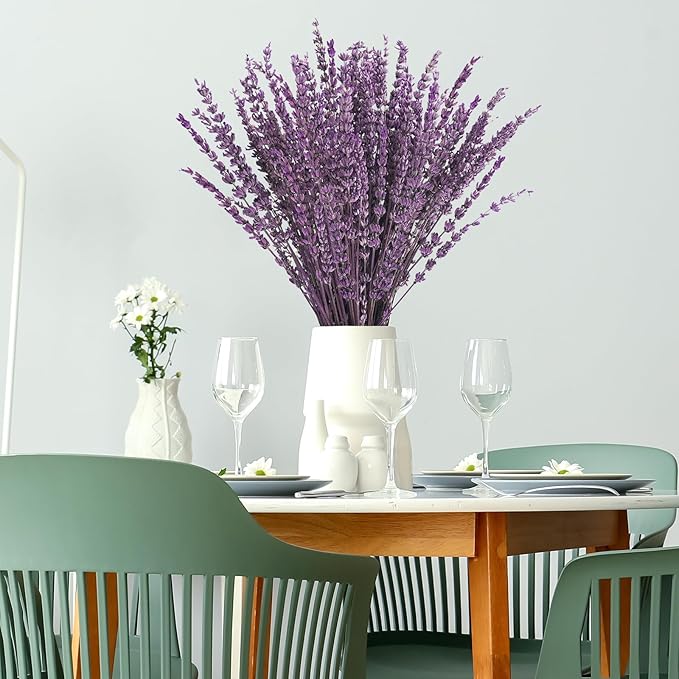 Uieke 12Pack Dried Lavender Flowers Bundles, 16" Dried Purple Preserved Lavender Stems Bouquet for Shower Weeding Home Fragrance Vase Crafts Decor, 600g(21.06oz)