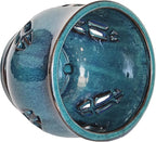 W&W Orchid Pot with Holes and Saucer for Repotting, Teal, 6.5"