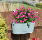 RECUTMS Faux Flowers Artificial Plants & Flowers Boxwood Springs Artificial Outdoor Flowers UV Resistant Boxwood Greenery Artificial Uv Resistant Outdoor Plants Fake Greenery Stems(Pink)