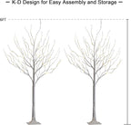 LIGHTSHARE 6 Feet 72L LED Birch Tree Lights, Pack of 2, Warm White, for Holiday Party and Christmas Decoration, Indoor and Outdoor Use