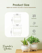Fayoula Ceramic Planter, 2 Piece Ceramic Planter Set with Drainage Hole for Home and Office, Indoor Plant Potting, Suitable for Succulents, Bonsai, Snake Grass and Money Tree, etc. (White)