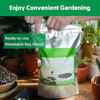 Succulent Cactus Potting Soil Mix (4 qt), All-Purpose Garden Potting Mix for Indoor Outdoor Plants, Quick Drain Houseplant Orchid Bonsai Perlite Soil, Ready-to-Use, Resealable Bag Design
