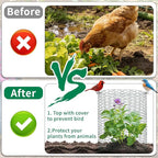15.7 x 197in Plant Protectors from Animals – PVC Coated Green Chicken Wire Mesh Garden Barrier with 0.9mm Fine Mesh – Complete Cut-to-Size Cage Kit Includes Pliers, Gloves, Ties & U-Stakes