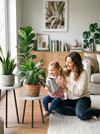 Plant Stand Indoor Tall: Corner Wood Plant Stand 2 Pack Mid Century Modern Decor - Small Round Plant Table for Indoor Plants - Outdoor Plant Holder for Patio Living Room Bathroom Office (White Marble)