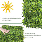 ODTORY Artificial Plant Wall Roll: 60 X 120 in (50 sqft) UV-Anti Ivy Privacy Fence Screen Faux Greenery Panels Backdrop Boxwood Ivy Vine Leaf Hedge for Indoor Outdoor Green Decor